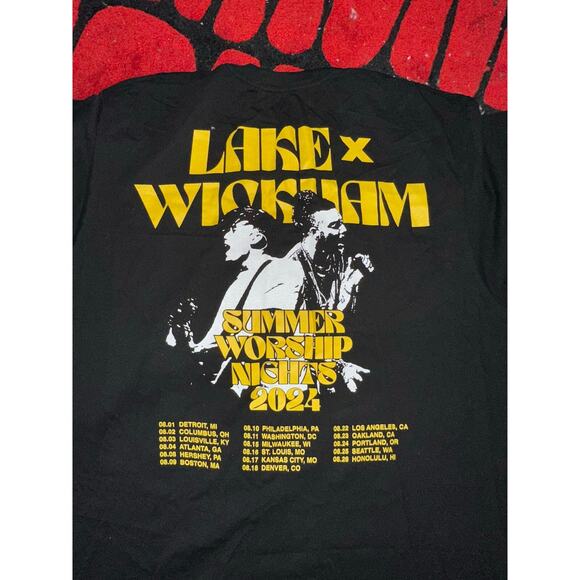 BRANDON LAKE X PHILWICKHAM SUMMER WORSHIP NIGHTS SWN BLACK '24 TEE - Picture 2 of 2